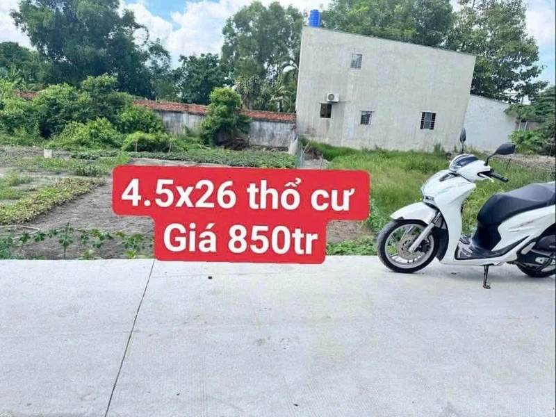 Bán đất thị trấn Đức Hòa 117m² SHR 850 triệu