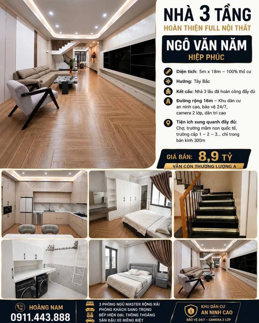 Bán nhà phố 90m² 3 lầu Ngô Văn Năm 8,9 tỷ - Ảnh 1