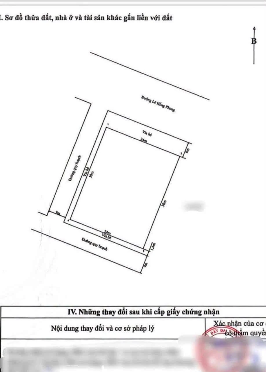Bán lô góc 720m2 mặt Lê Hồng Phong, 11 tỷ - Ảnh 1