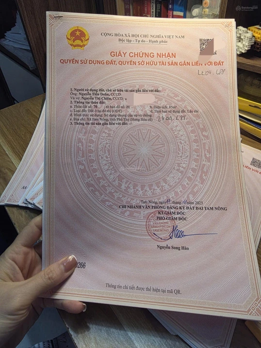 Đất nền dự án Hưng Hóa Tam Nông Phú Thọ, giá chỉ 1,6 tỷ, 85m2, đường vào rộng 24m, tiện xây dựng - Ảnh 1
