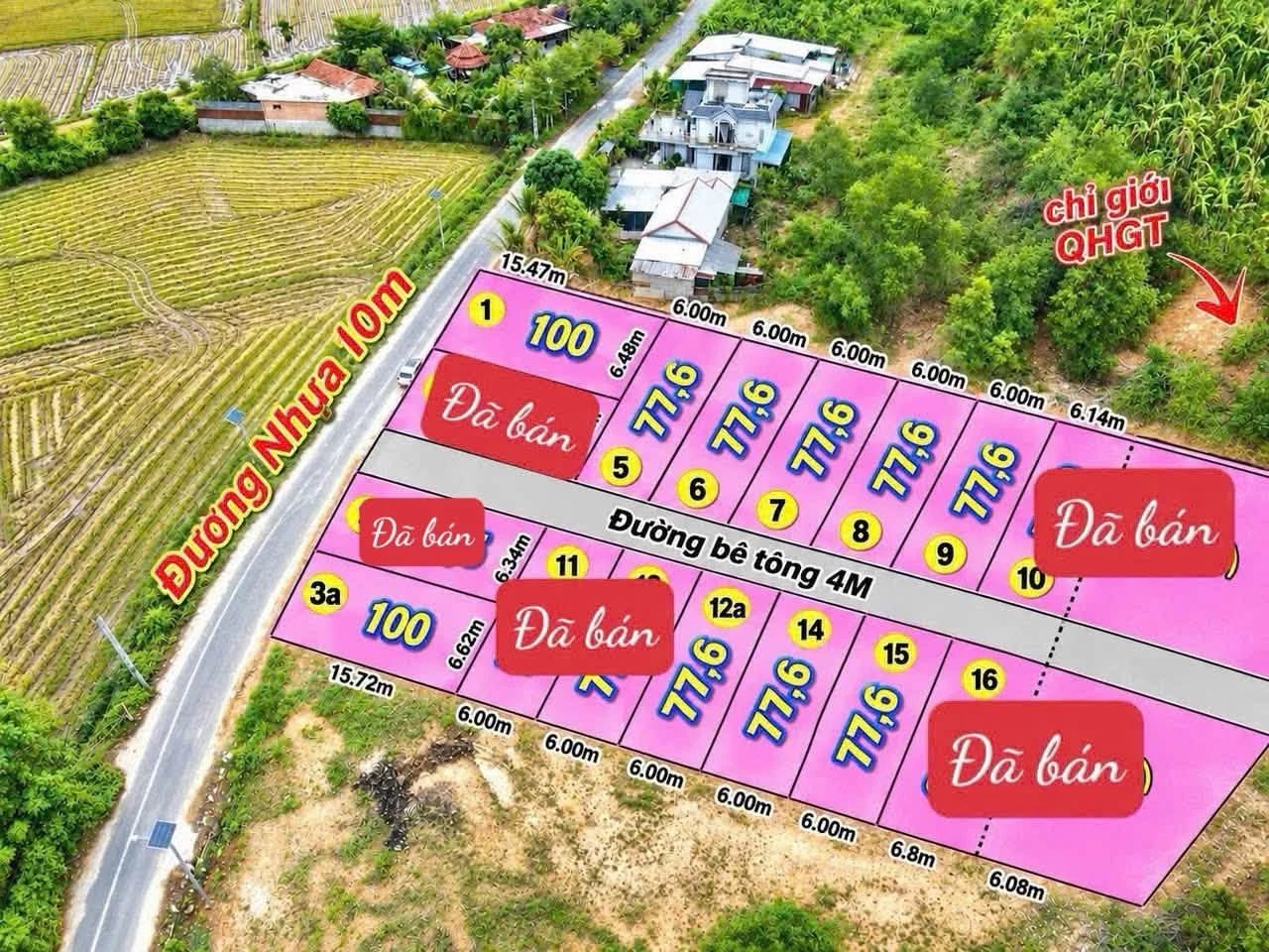 Bán đất thổ cư 77m2 giá 395 triệu/lô tại Diên Thọ, Khánh Hòa - Ảnh 1