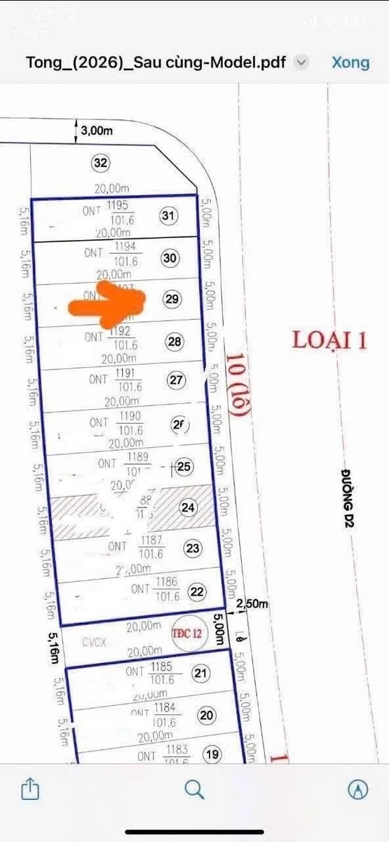 Bán đất 5x20m đường D2 lô 29 khu 830E Thạnh Phú, giá 5,7 tỷ - Ảnh thu nhỏ 3