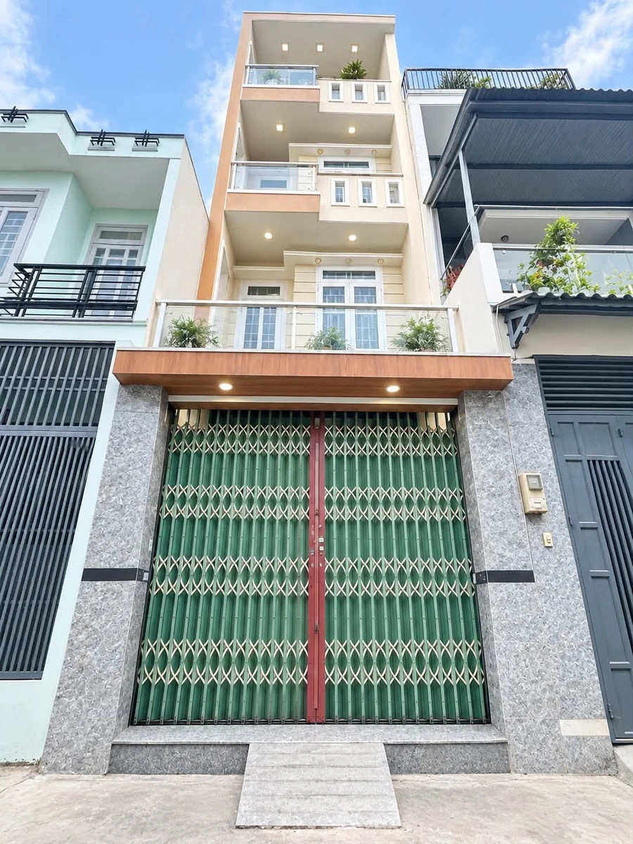 Bán nhà 4 tầng 180m² gần Aeon Tân Phú, 3 PN, 5.09 tỷ - Ảnh 1