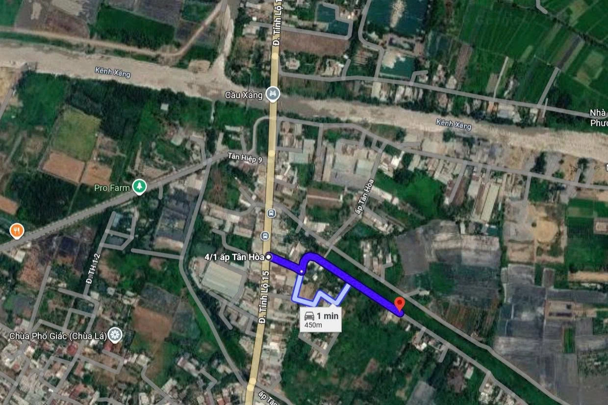 Bán đất mặt tiền kênh Tỉnh Lộ 15, Hóc Môn, 162m2, 4.3 tỷ - Ảnh 1