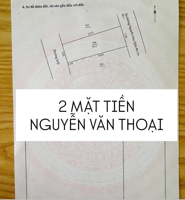 Bán lô đất 2 mặt kiệt Nguyễn Văn Thoại 85m2 gần biển Đà Nẵng