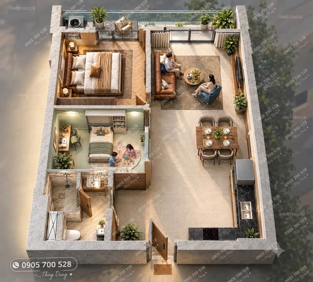 Bán căn hộ 2PN 53m² F2 Fours Tower gần bãi tắm Sơn Thủy, Đà Nẵng - Ảnh 1