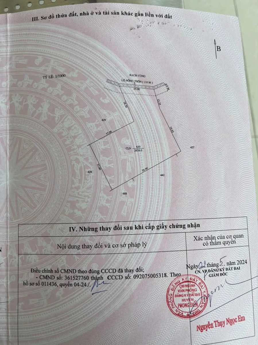 Bán đất Phường An Bình Cần Thơ 2.638 m2 giá 2 triệu/m2 - Ảnh thu nhỏ 2