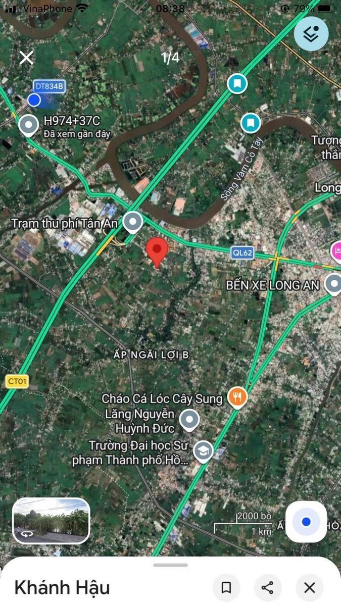 Bán đất thổ cư 1500m2 mặt tiền nhựa Tân An Long An 7 tỷ - Ảnh thu nhỏ 2