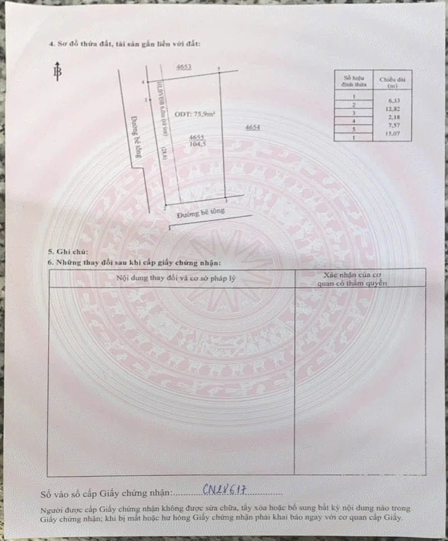 Bán đất góc 104.5m2 gần KCN Minh Hưng, 430 triệu - Ảnh thu nhỏ 4