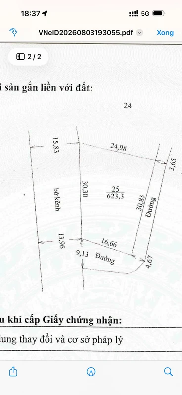 Bán lô đất Xã Lộc An 620m2, giá 1 tỷ
