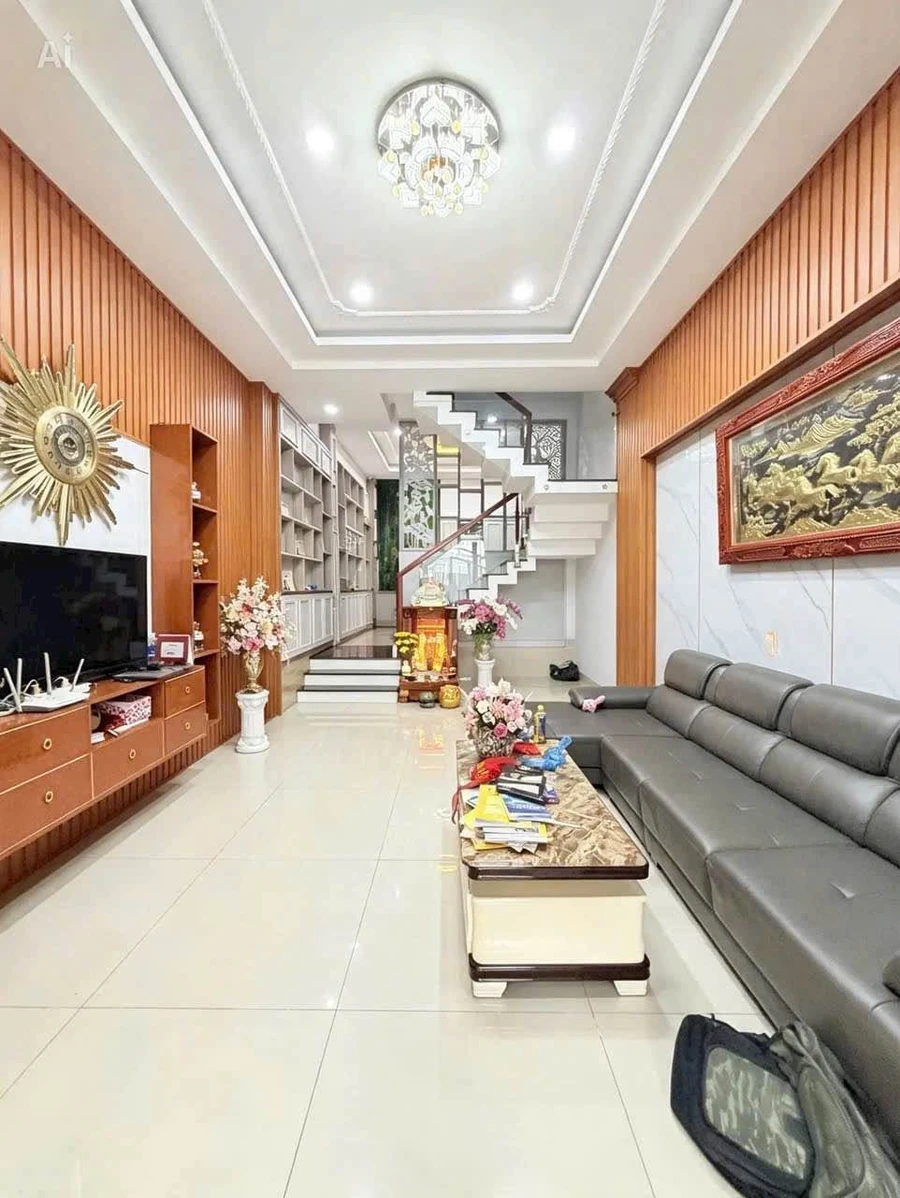 Bán nhà phố hẻm 8m 1 trệt 3 lầu 64m2, 4PN, đường Thạnh Lộc 29, Quận 12 - Ảnh thu nhỏ 2