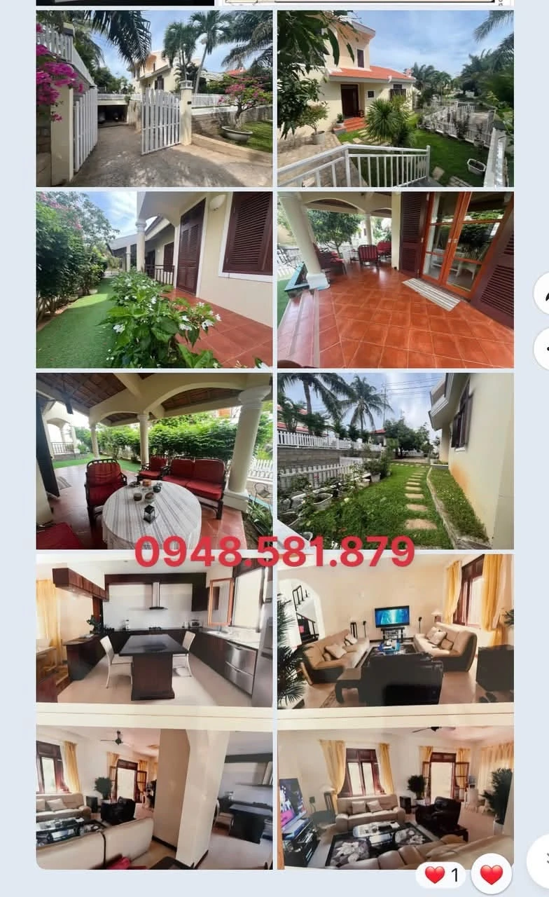 Bán villa đơn lập Domaine Mũi Né dãy A 420m2, sân vườn rộng, giá 13 tỷ - Ảnh 1