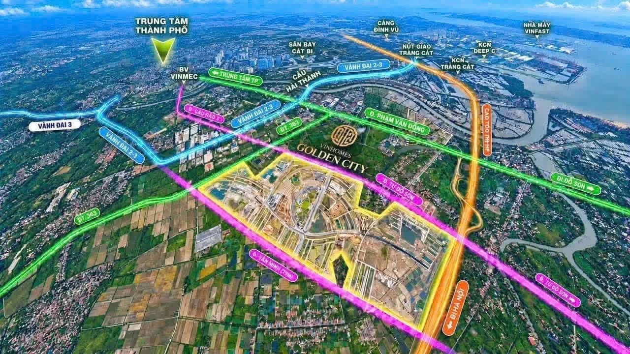 Bán shophouse xẻ khe ĐLSB-121 Vinhomes Golden City, đất 150m², giá từ 11,539 tỷ - Ảnh 1