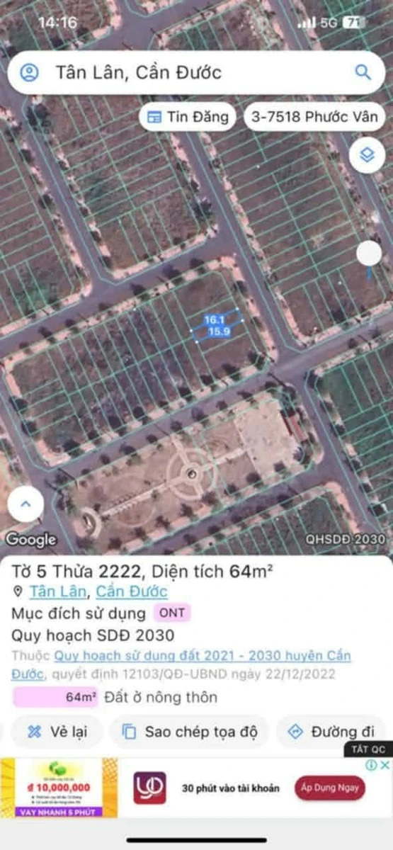 Bán đất nền 64m2 KDC Tân Lân RESIDENCE - Ảnh thu nhỏ 3