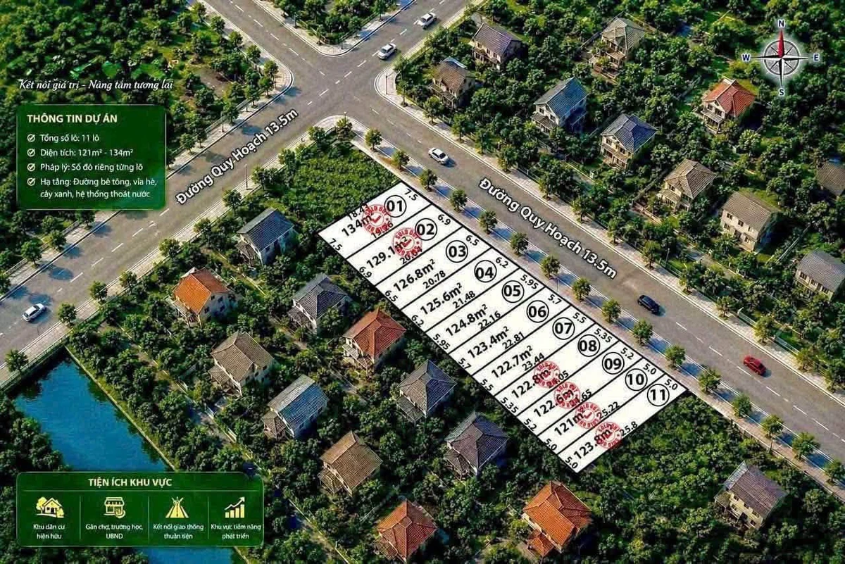 Bán đất nền 124m² KDC Biển Vinh An Phú Vang Huế 295 triệu - Ảnh thu nhỏ 2