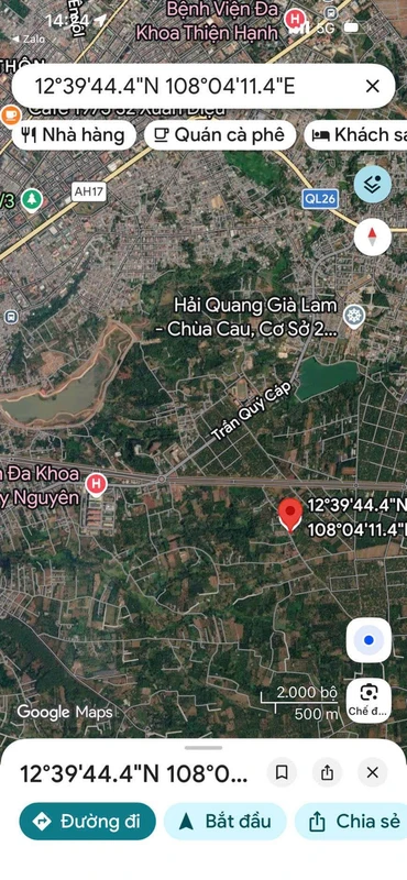 Bán đất 31x90m hẻm cấp 1 Võ Nguyên Giáp, Phường Tân Lập, Đắk Lắk giá 10 tỷ