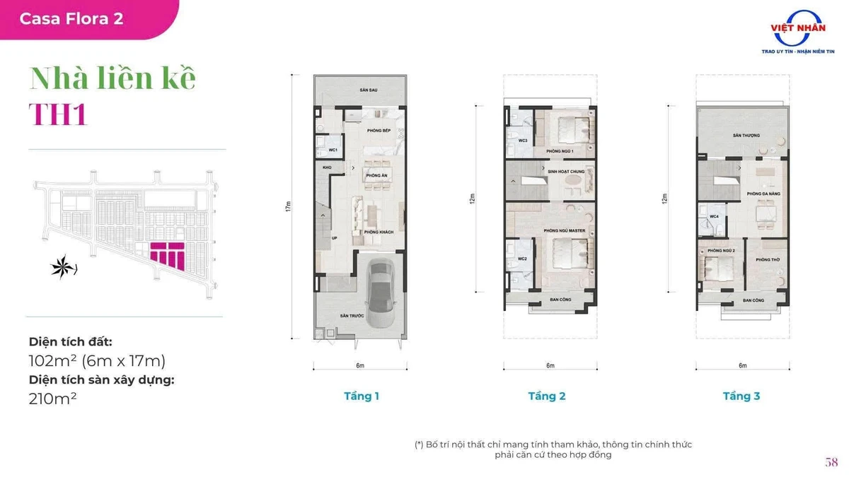Nhà phố 3 tầng 102m² tại VSIP Nghệ An từ 2 tỷ - Ảnh thu nhỏ 3