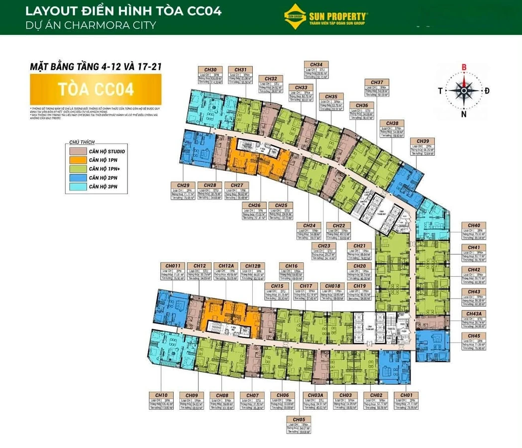 Bán căn hộ 2PN The Charm 61m² view sông biển Nha Trang 4,75 tỷ - Ảnh thu nhỏ 4