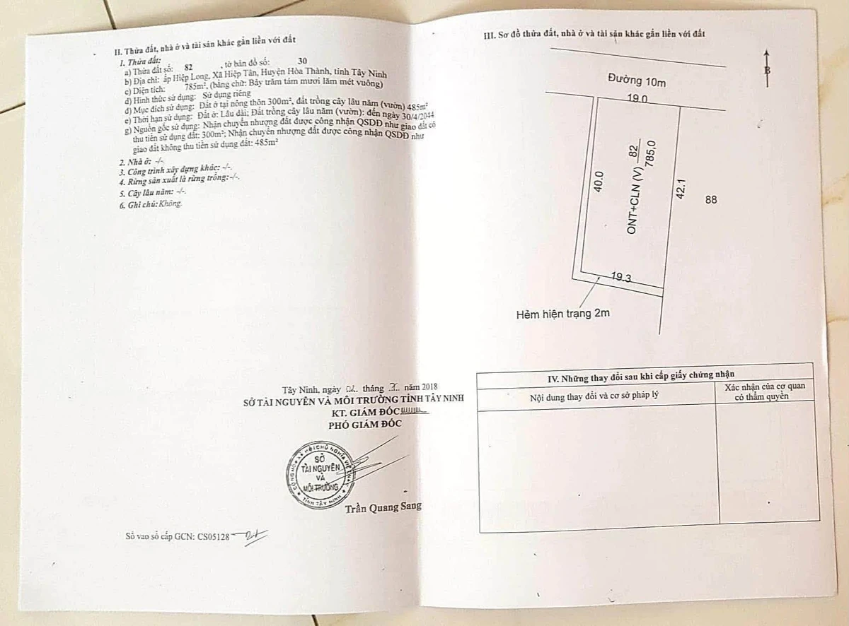 Bán đất 785m² Hòa Thành Tây Ninh 5,32 tỷ sổ hồng - Ảnh thu nhỏ 3