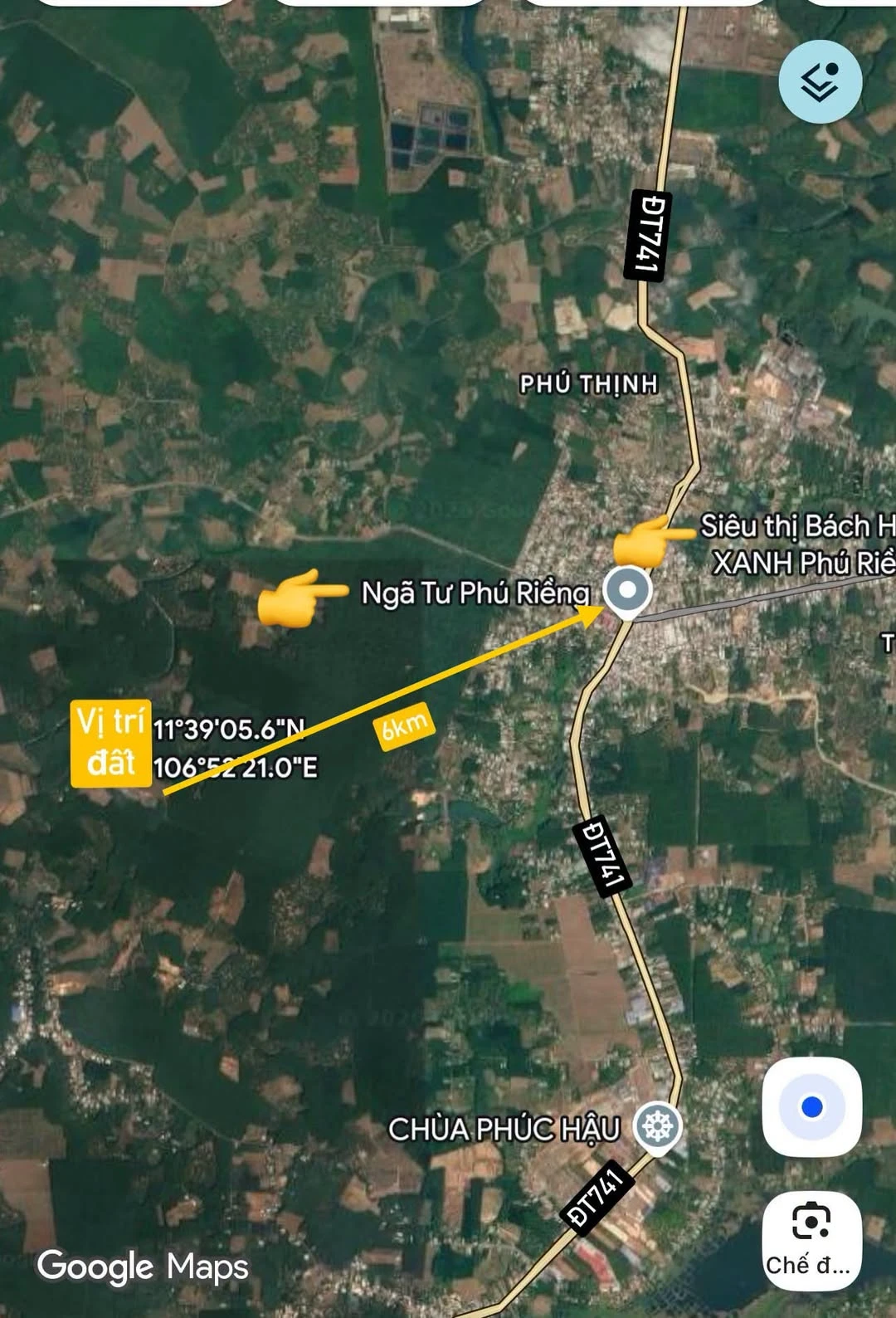Bán lô đất 5x50m (250m²) giá 100 triệu, xã Phú Riềng - Ảnh 1