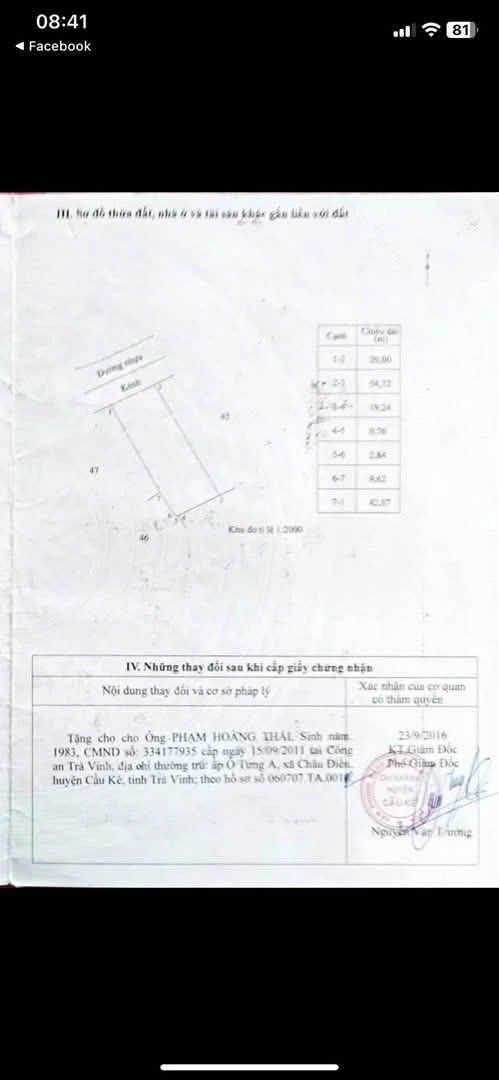 Bán đất nền 20x54m mặt tiền Huyện lộ 8, Cầu Kè, Vĩnh Long 1.5 tỷ - Ảnh thu nhỏ 2