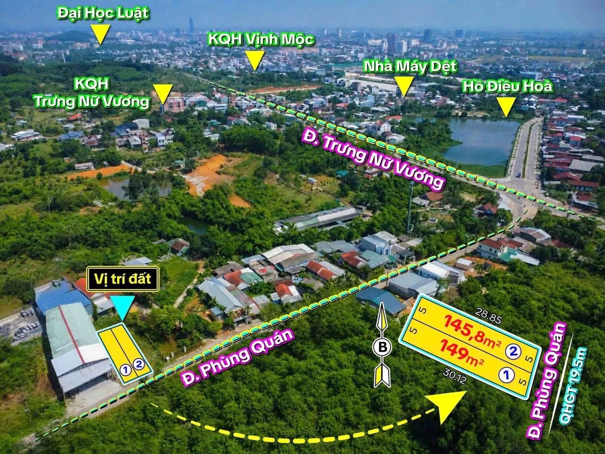 Bán đất mặt tiền Phùng Quán Huế 147m² 2,1 tỷ - Ảnh thu nhỏ 5