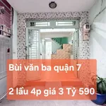 Bán nhà sổ hồng riêng 1 trệt 2 lầu hẻm Bùi Văn Ba, Quận 7, giá 3,59 tỷ - Ảnh thu nhỏ 1