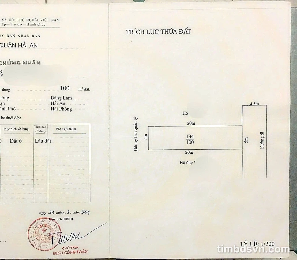 Bán lô đất mặt đường Trung Lực 100m2, Hải An, Hải Phòng - Ảnh 1