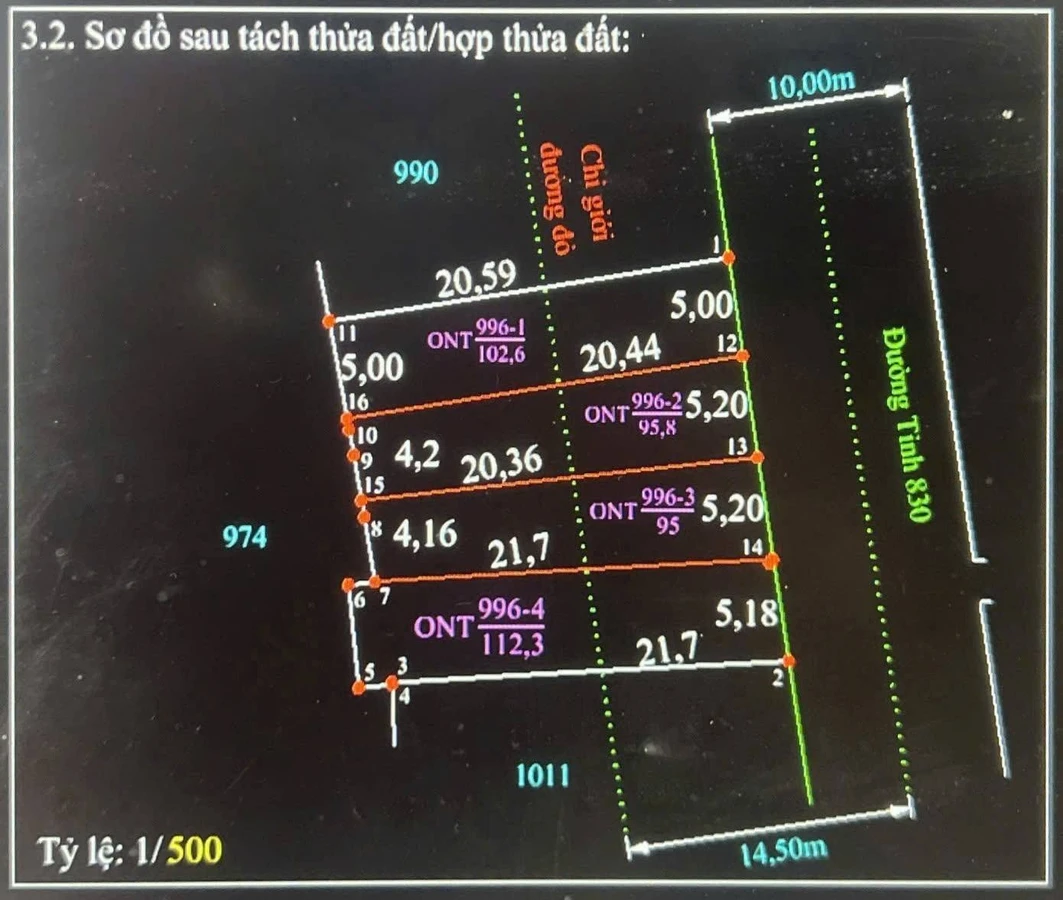 Bán đất thổ cư mặt tiền 95m² giá 1 tỷ 3 gần chợ Phước Vân - Ảnh 1