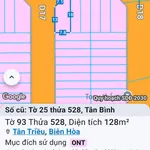 Bán lô góc 2 mặt tiền 128m2 Phường Tân Triều 2 tỷ 399 triệu - Ảnh thu nhỏ 1