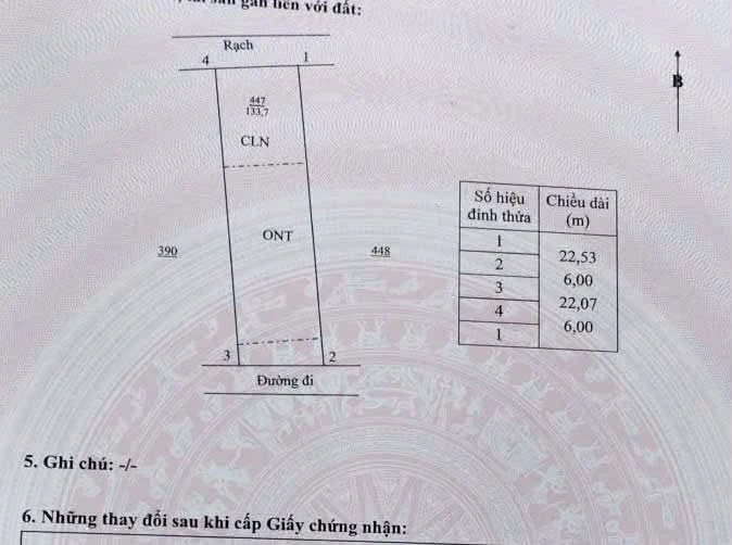 Bán nền mặt tiền Mỏ Cày Bắc, Bến Tre 134m² giá 399 triệu - Ảnh thu nhỏ 4