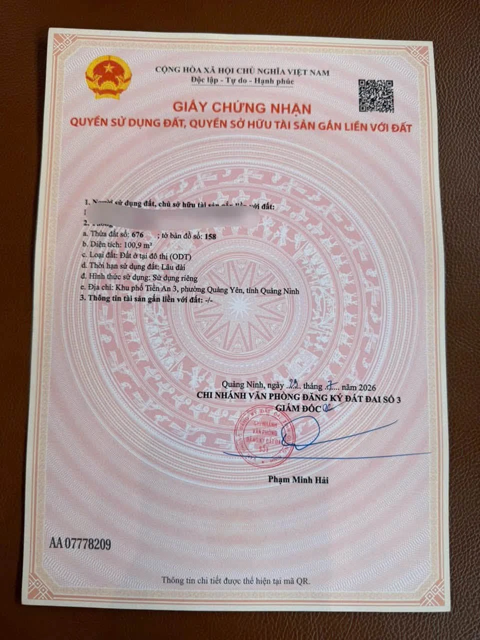 Bán đất 100m2 khu phố Tiền An 3, Quảng Yên, Quảng Ninh - Ảnh 1