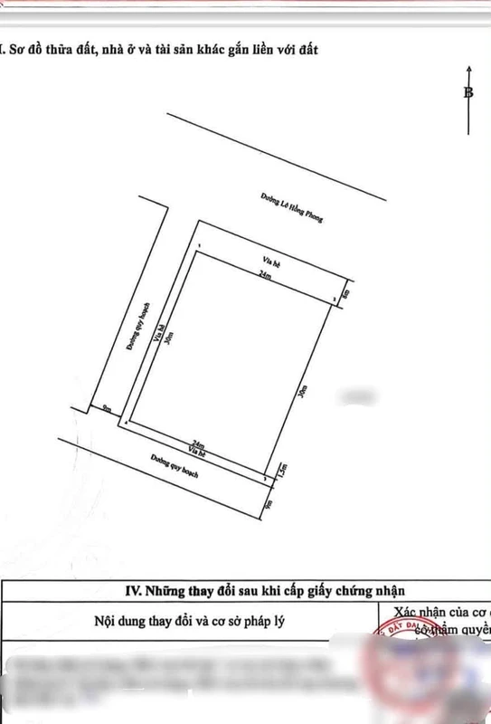Bán lô đất góc 720m² mặt tiền 24m Lê Hồng Phong, Hải Phòng