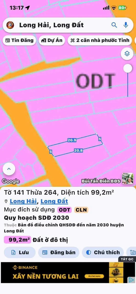 Bán đất Long Hải 100m² giá 1,7 tỷ gần biển - Ảnh thu nhỏ 2