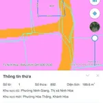 Bán đất 189m2 Phường Ninh Giang Ninh Hòa Khánh Hòa 1 tỷ - Ảnh thu nhỏ 2