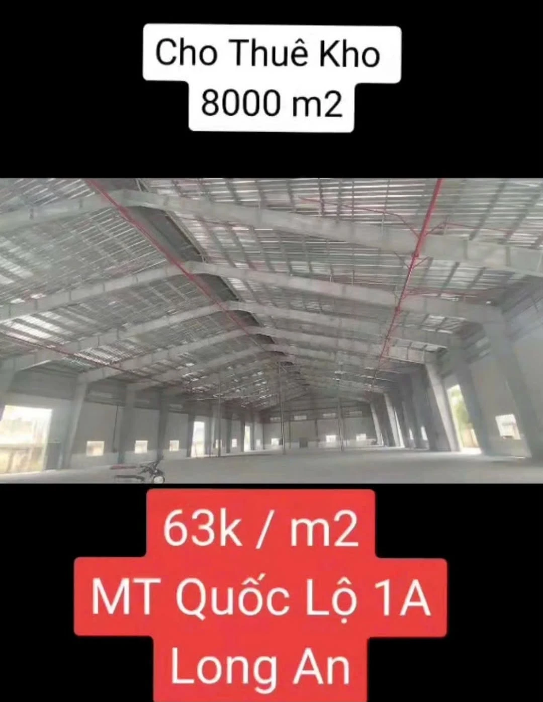 Cho thuê kho 8000m² MT Quốc Lộ 1 A, Long An - Ảnh 1