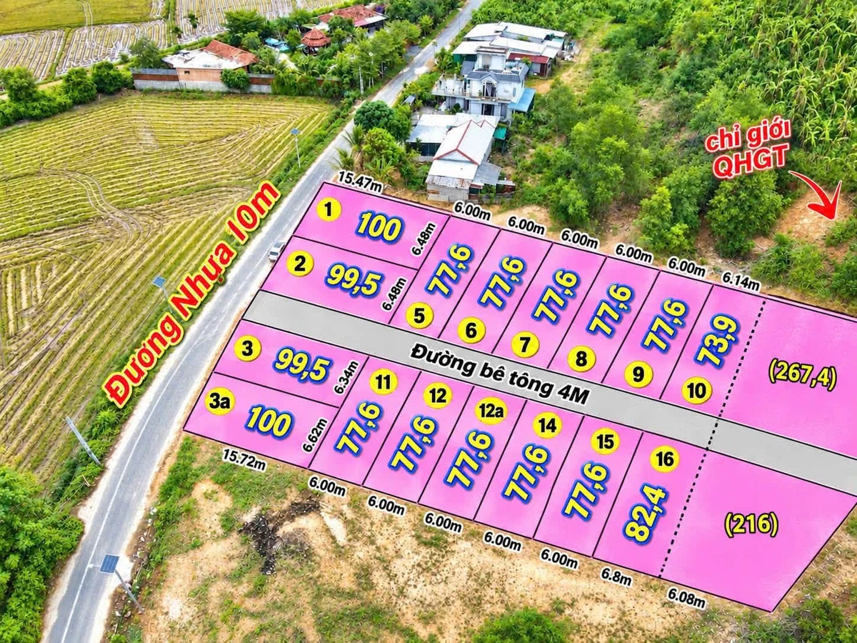 Bán đất full thổ cư Diên Thọ 73.6m² từ 385 triệu - Ảnh thu nhỏ 2
