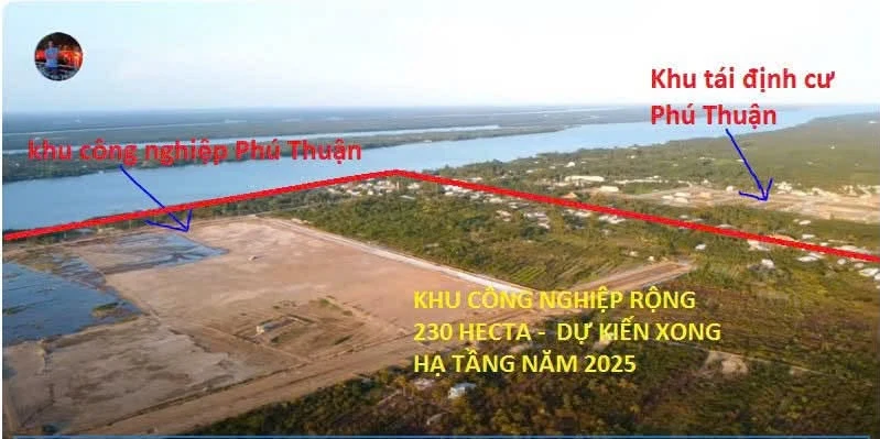 Bán nền tái định cư Phú Thuận 120m2, mặt tiền nhựa - Ảnh 1