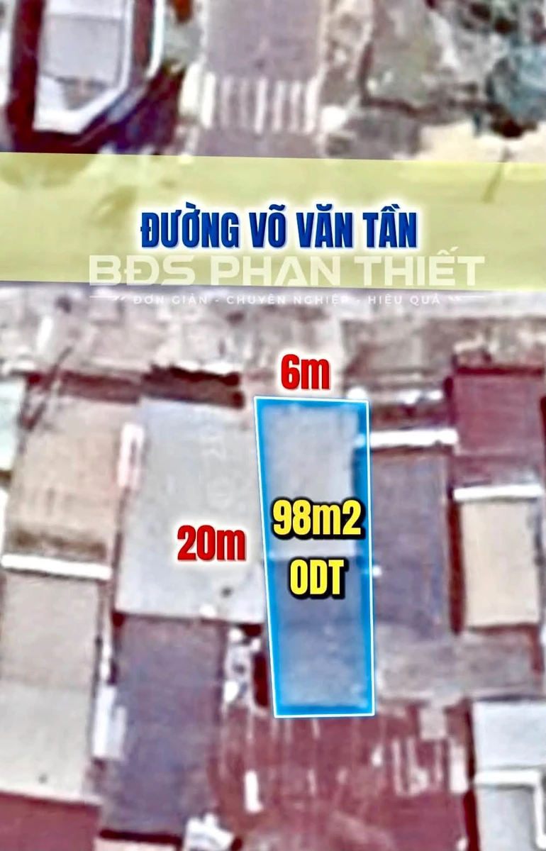Bán nhà mặt tiền Võ Văn Tần, Phan Thiết, 98.6m2 - Ảnh 1
