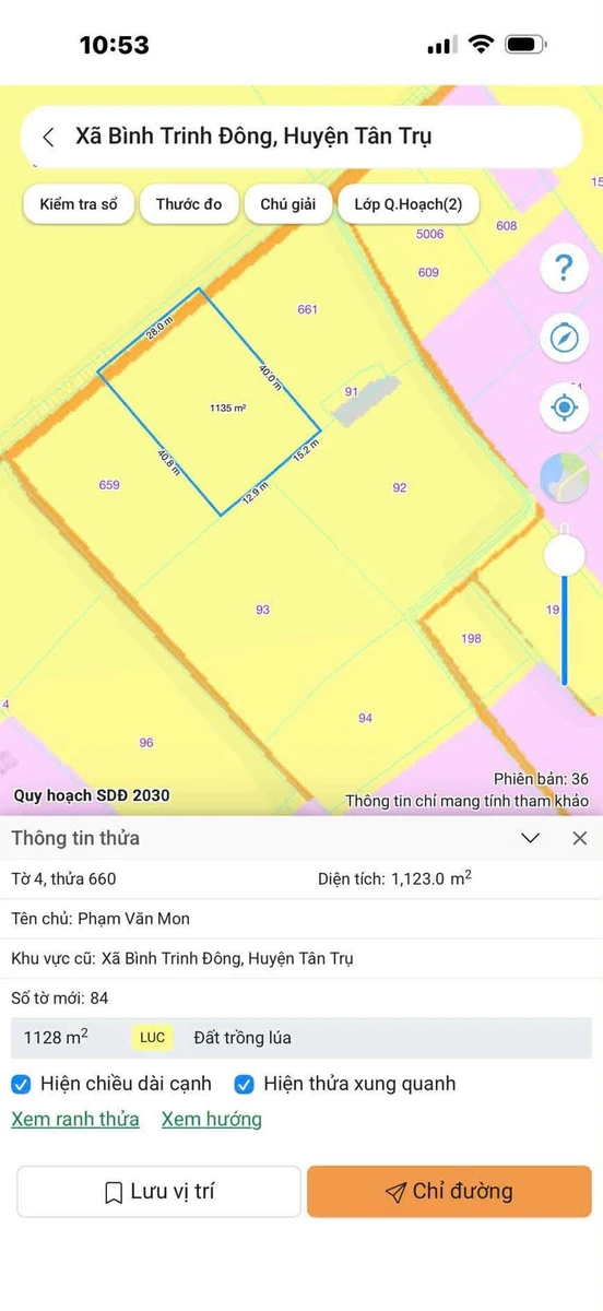 Bán đất mặt tiền đường đan 4m Trần Văn Rỉ, Bình Trinh Đông, Tân Trụ, Long An, giá 820 triệu - Ảnh thu nhỏ 4