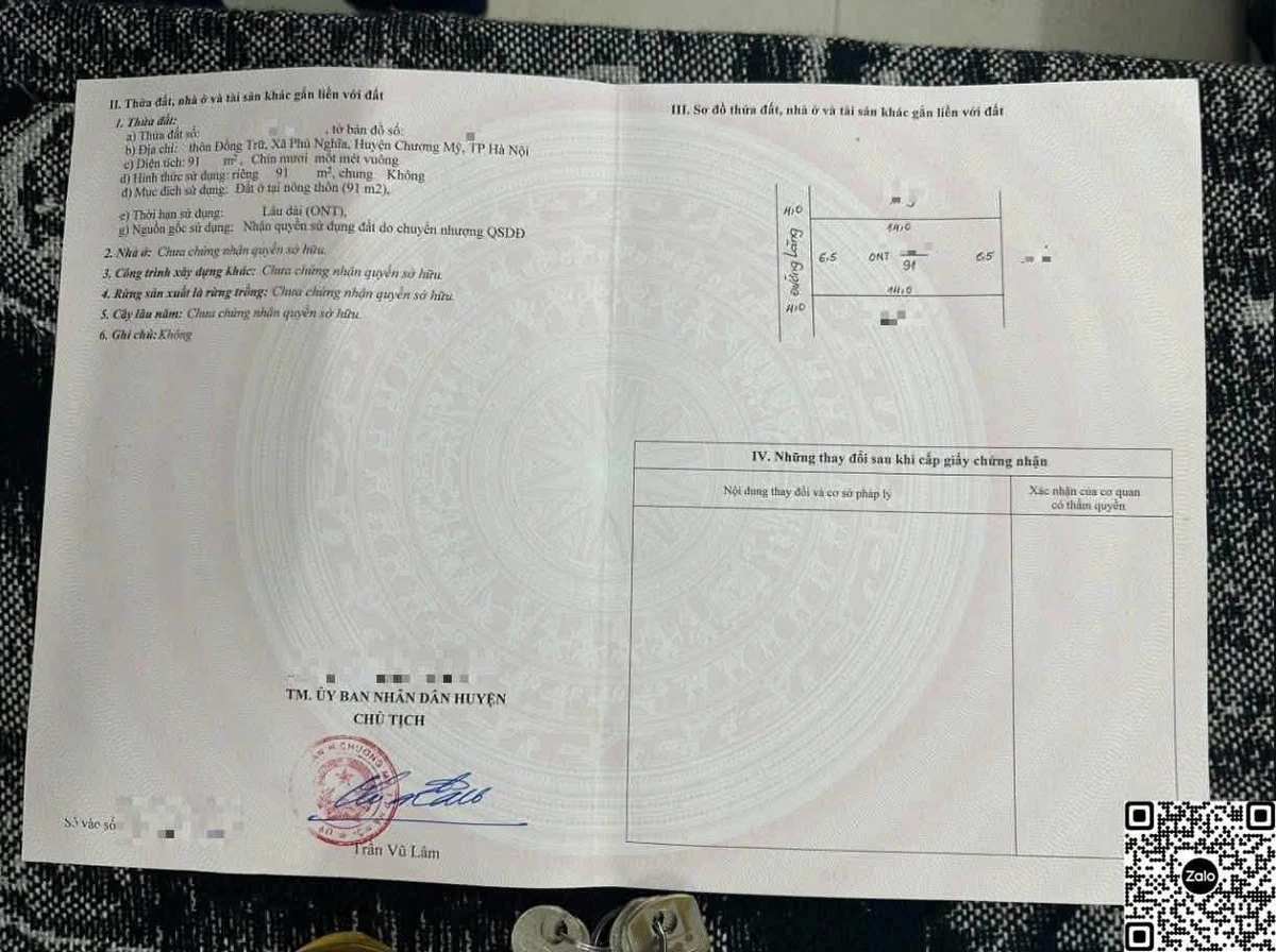 Bán đất thổ cư 91m2 xã Phú Nghĩa Hà Nội 3 tỷ - Ảnh thu nhỏ 5