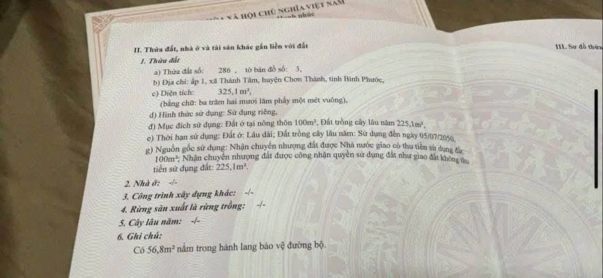 Bán đất nền 3200m² cạnh QL 13, ngã tư Chơn Thành, giá 900 triệu - Ảnh thu nhỏ 5