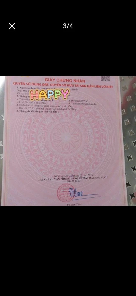 Bán đất tặng nhà cấp 4 Trần Cao Vân Thanh Khê 90m2 - Ảnh thu nhỏ 2