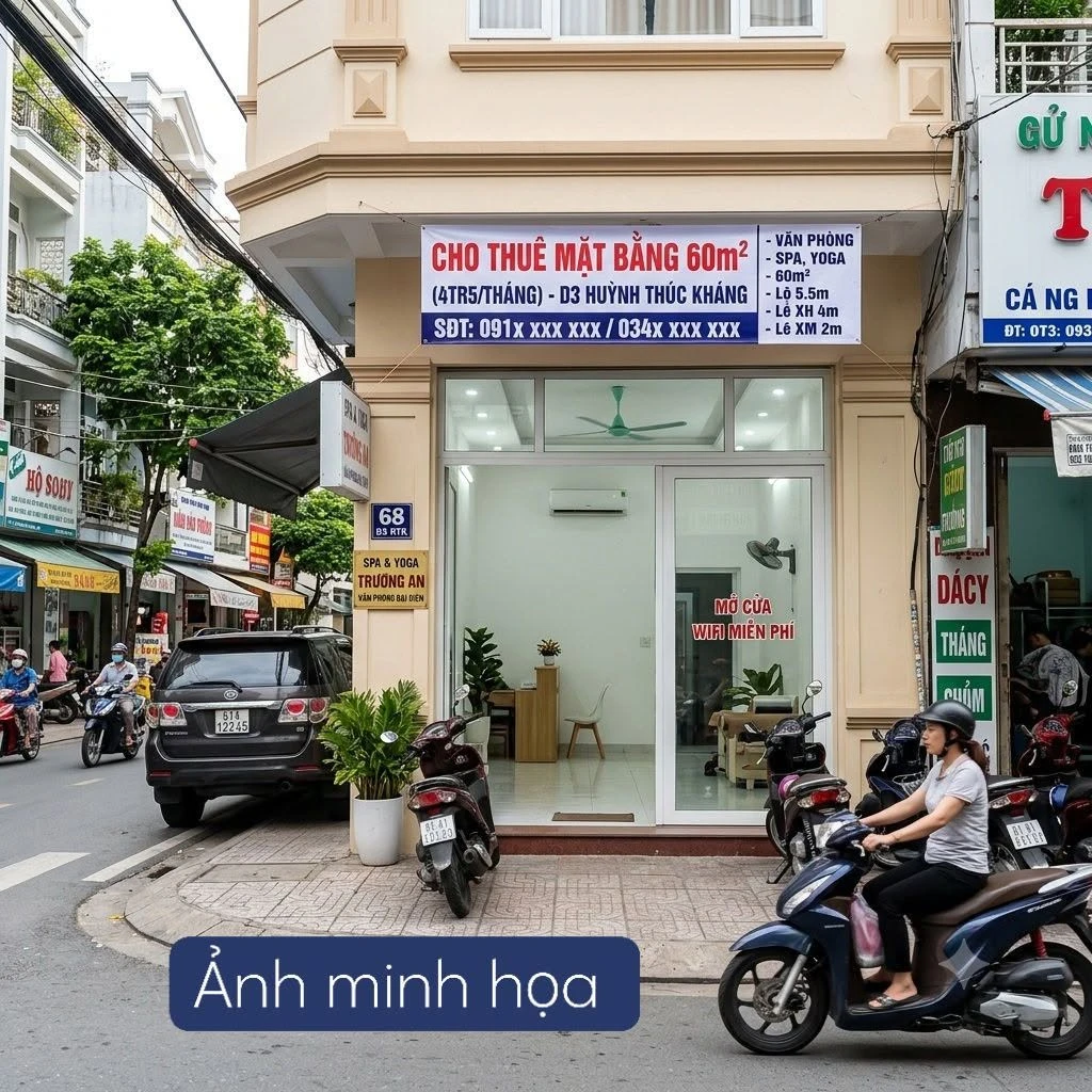 Cho thuê mặt bằng 60m2 mặt tiền D3 Huỳnh Thúc Kháng, Quận 1 - Ảnh 1