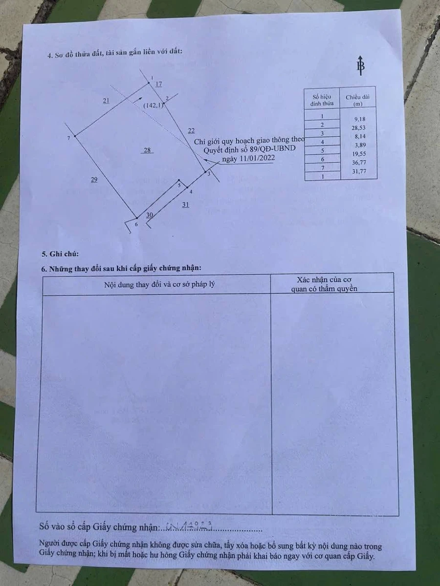 Bán đất sổ riêng Tân Hạnh Biên Hòa 1.086m² giá 5 triệu/m² - Ảnh thu nhỏ 3