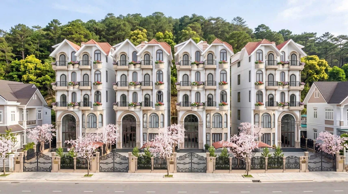 Bán villa 4 căn 290-305m² mặt tiền Nam Hồ Đà Lạt 23 tỷ - Ảnh 1
