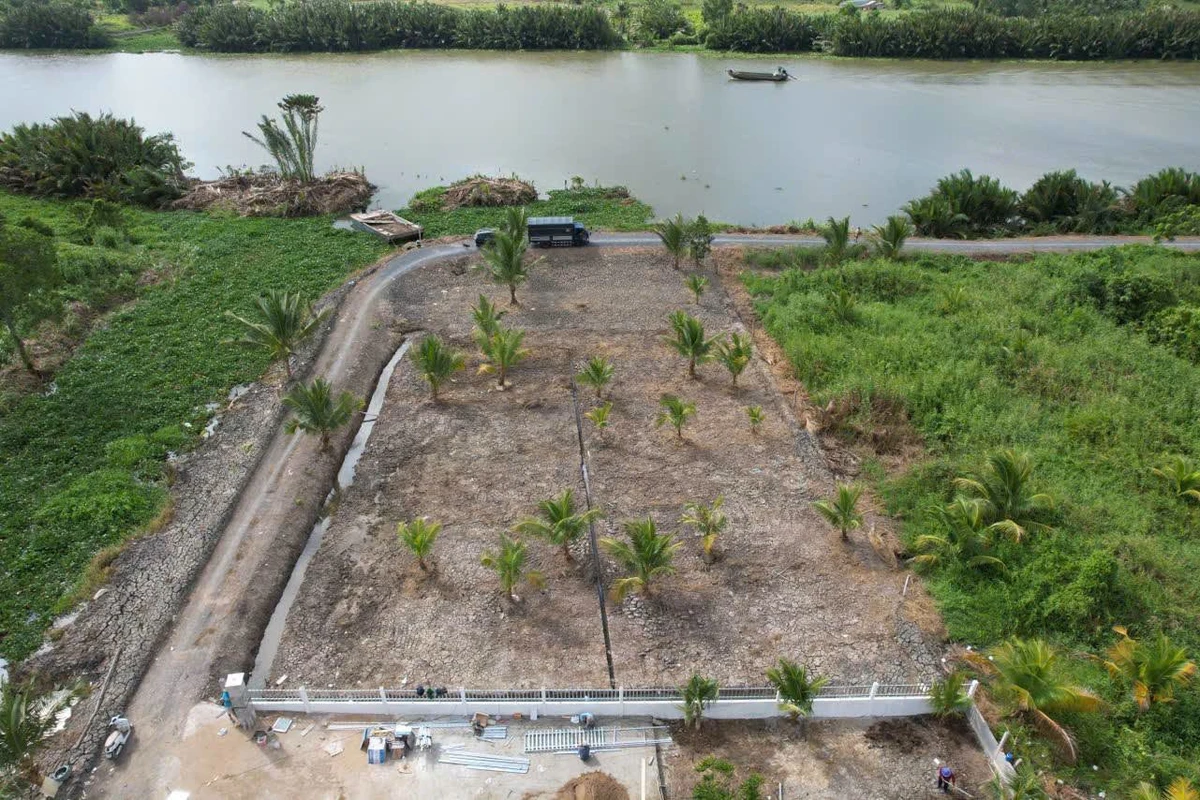 Bán 2 lô đất vườn 750m2 mặt tiền sông Vàm Cỏ Bến Lức - Ảnh thu nhỏ 2