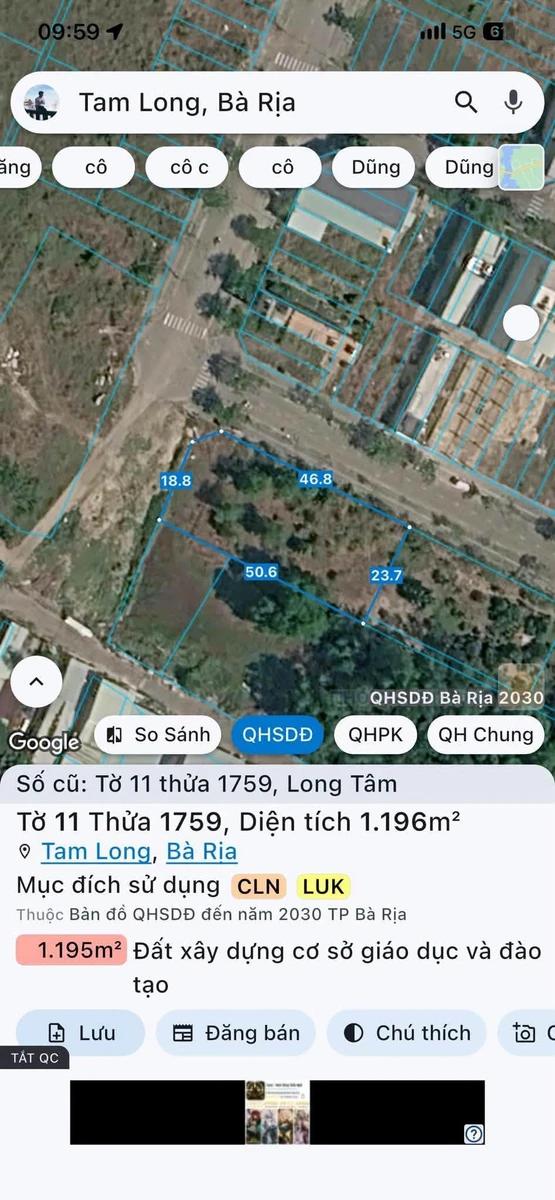 Bán đất góc 1.196m2 mặt tiền Lê Long Vân, Bình Tân 6 tỷ 250 - Ảnh 1