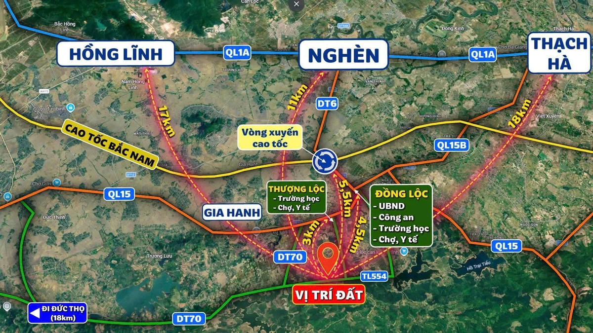 Bán đất Đồng Lộc Hà Tĩnh 154m² gần cụm công nghiệp - Ảnh thu nhỏ 3