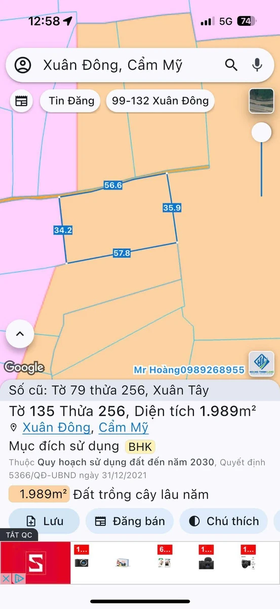 Bán đất trồng cây 2000m² Cẩm Mỹ Đồng Nai 1,56 tỷ - Ảnh 1